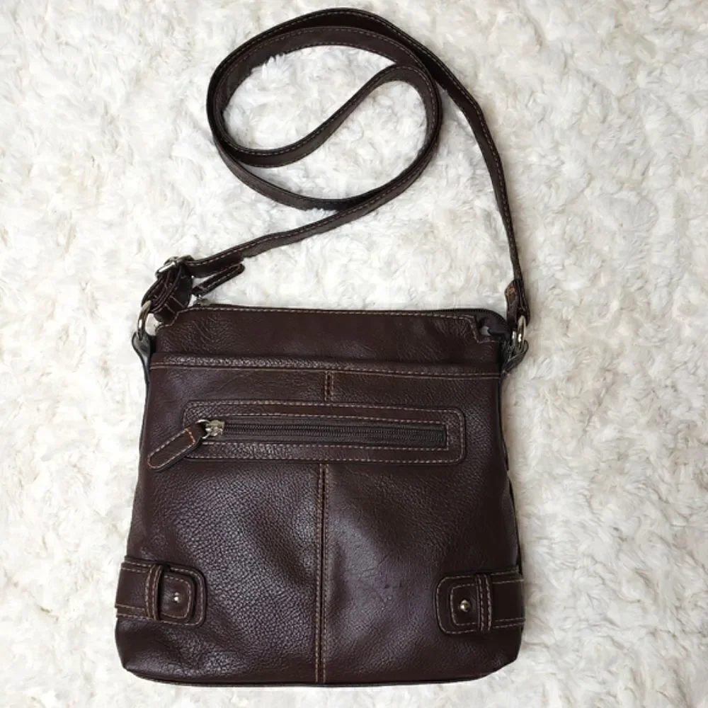 Van Heusen Brown Vegan Leather Crossbody
